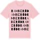 Pink Cotton t-shirt med Ramneröd ordlek t-shirt
