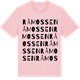 Pink Cotton t-shirt med Råmossen ordlek t-shirt
