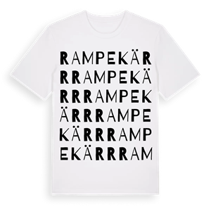 Rampekärr ordlek t-shirt – ekologisk bomull t-shirt från Pinshirt
