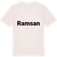 Vintage White t-shirt med Ramsan fetstil t-shirt