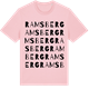 Pink Cotton t-shirt med Ramsberg ordlek t-shirt