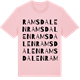 Pink Cotton t-shirt med Ramsdalen ordlek t-shirt
