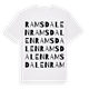 White t-shirt med Ramsdalen ordlek t-shirt