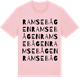 Pink Cotton t-shirt med Ramsebågen ordlek t-shirt