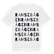 White t-shirt med Ramsebågen ordlek t-shirt