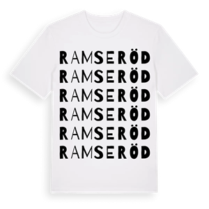 Ramseröd ordlek t-shirt – ekologisk bomull t-shirt från Pinshirt
