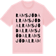 Pink Cotton t-shirt med Ramsjödal ordlek t-shirt