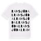 White t-shirt med Ramsjödal ordlek t-shirt