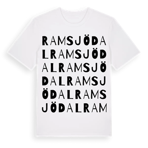 Ramsjödal ordlek t-shirt – ekologisk bomull t-shirt från Pinshirt