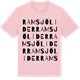Pink Cotton t-shirt med Ramsjölider ordlek t-shirt
