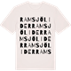 Vintage White t-shirt med Ramsjölider ordlek t-shirt