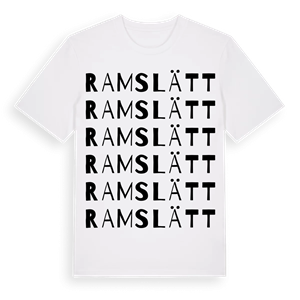 Ramslätt ordlek t-shirt – ekologisk bomull t-shirt från Pinshirt