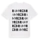 White t-shirt med Ramyren ordlek t-shirt