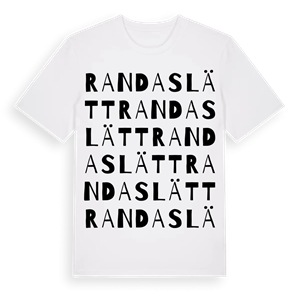 Randaslätt ordlek t-shirt – ekologisk bomull t-shirt från Pinshirt