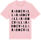 Pink Cotton t-shirt med Randevalla ordlek t-shirt