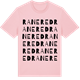 Pink Cotton t-shirt med Ranered ordlek t-shirt