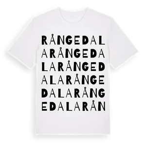 Rångedala ordlek t-shirt – ekologisk bomull t-shirt från Pinshirt