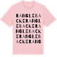 Pink Cotton t-shirt med Ranglebacke ordlek t-shirt