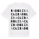 White t-shirt med Ranglebacke ordlek t-shirt
