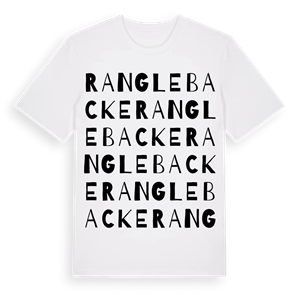 Ranglebacke ordlek t-shirt – ekologisk bomull t-shirt från Pinshirt