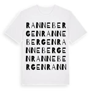 Rannebergen ordlek t-shirt – ekologisk bomull t-shirt från Pinshirt