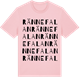 Pink Cotton t-shirt med Rännefalan ordlek t-shirt