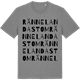 Mid Heather Gray t-shirt med Rännelanda Stom ordlek t-shirt