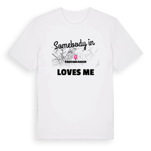 Någon i Ranrikegården älskar mig t-shirt – ekologisk bomull t-shirt från Pinshirt