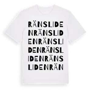 Ränsliden ordlek t-shirt – ekologisk bomull t-shirt från Pinshirt