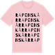 Pink Cotton t-shirt med Rapenskår ordlek t-shirt