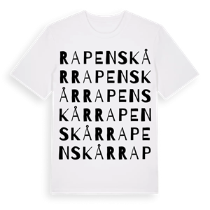 Rapenskår ordlek t-shirt – ekologisk bomull t-shirt från Pinshirt