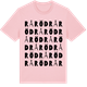 Pink Cotton t-shirt med Råröd ordlek t-shirt