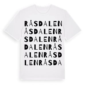 Råsdalen ordlek t-shirt – ekologisk bomull t-shirt från Pinshirt