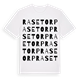 White t-shirt med Rasetorp ordlek t-shirt