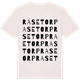 Vintage White t-shirt med Rasetorp ordlek t-shirt