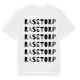 White t-shirt med Rasetorp ordlek t-shirt