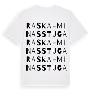 Raska-Minas stuga ordlek t-shirt – ekologisk bomull t-shirt från Pinshirt