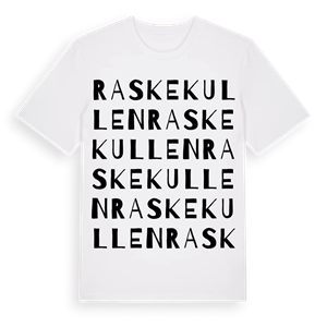 Raskekullen ordlek t-shirt – ekologisk bomull t-shirt från Pinshirt