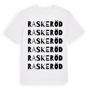 Raskeröd ordlek t-shirt – ekologisk bomull t-shirt från Pinshirt