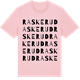 Pink Cotton t-shirt med Raskerud ordlek t-shirt