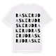 White t-shirt med Raskerud ordlek t-shirt