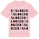 Pink Cotton t-shirt med Råskogen ordlek t-shirt
