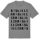 Mid Heather Gray t-shirt med Råskullen ordlek t-shirt