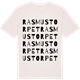 Vintage White t-shirt med Rasmustorpet ordlek t-shirt
