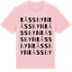 Pink Cotton t-shirt med Råssbyn ordlek t-shirt