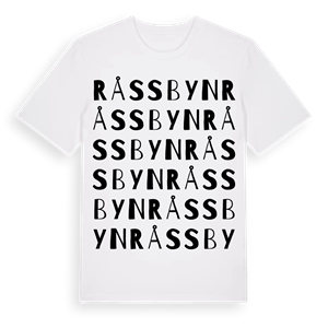 Råssbyn ordlek t-shirt – ekologisk bomull t-shirt från Pinshirt