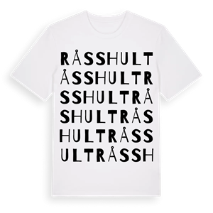 Råsshult ordlek t-shirt – ekologisk bomull t-shirt från Pinshirt