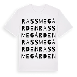 Rassmegården ordlek t-shirt – ekologisk bomull t-shirt från Pinshirt