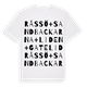 White t-shirt med Råssö + Sandbackarna + Liden + Gatelid ordlek t-shirt
