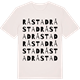 Vintage White t-shirt med Råstad ordlek t-shirt